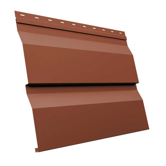 Металлический сайдинг Grand Line Корабельная Доска XL 0.5 мм Atlas RAL 8004 терракота